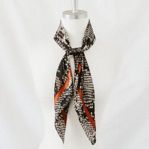 Delilah Black Brown Snake Print Hair Scarf